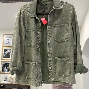 Blank NYC Green Denim Jacket